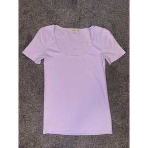 Loft Women's‎ Lilac Purple Short Sleeve Shirt - Small